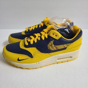 NEW Nike Womens Air Max 1 Premium Head To Head Shoes FJ5479-410 Size 9 Yellow